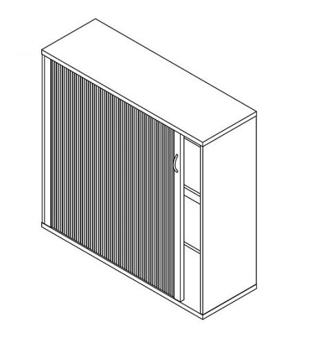 111-RED-120-B redőnyös szekrény balos kivitelben - 3 fakk