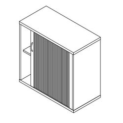 71-RED-120-B redőnyös szekrény balos kivitelben - 2 fakk