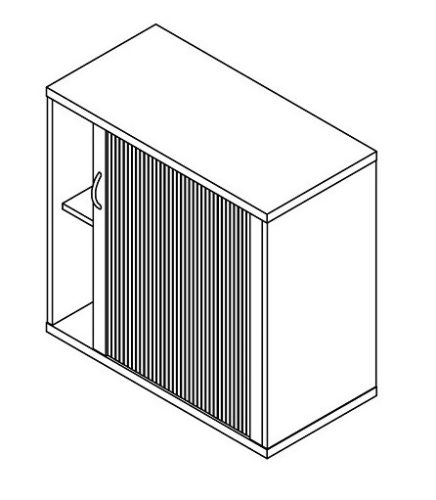 71-RED-80-B redőnyös szekrény balos kivitelben - 2 fakk