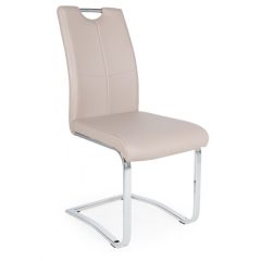 Mona szánkótalpas krómvázas szék bézs műbőrrel