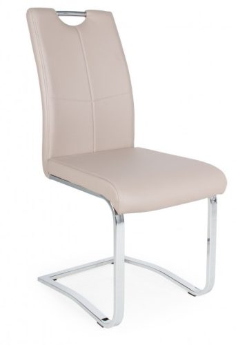 D - Mona szánkótalpas krómvázas szék bézs műbőrrel