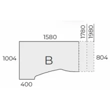 EX HA 198/100 íróasztal balos kivitelben