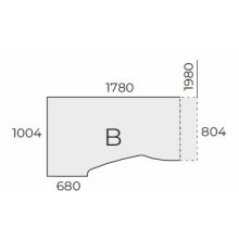EX HB 178/100 íróasztal balos kivitelben