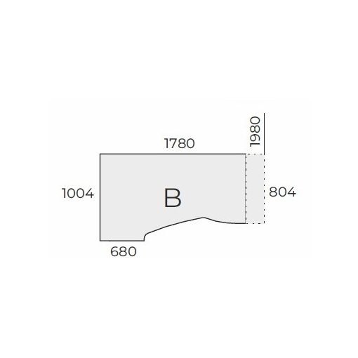 EX HB 178/100 íróasztal jobbos kivitelben