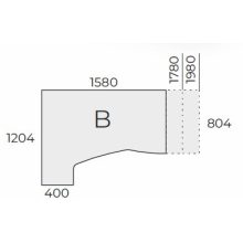 EX HD 198/120 íróasztal jobbos kivitelben