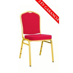 ES 100 konferencia szék arany váz - bordó szövet