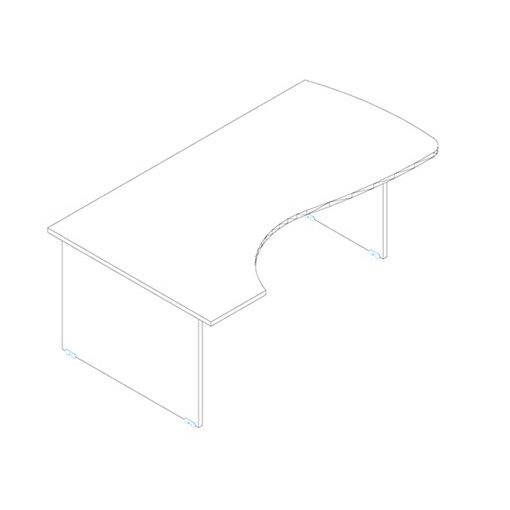 FC 200/120 íróasztal balos kivitelben