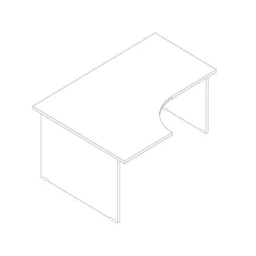 GA 160/102 íróasztal balos kivitelben