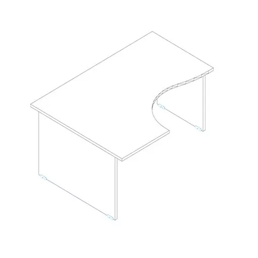 GB 200/120 íróasztal balos kivitelben