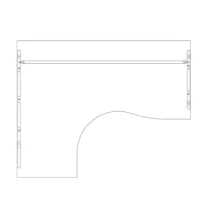 GB 200/120 íróasztal balos kivitelben