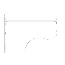 GB 200/140 íróasztal balos kivitelben