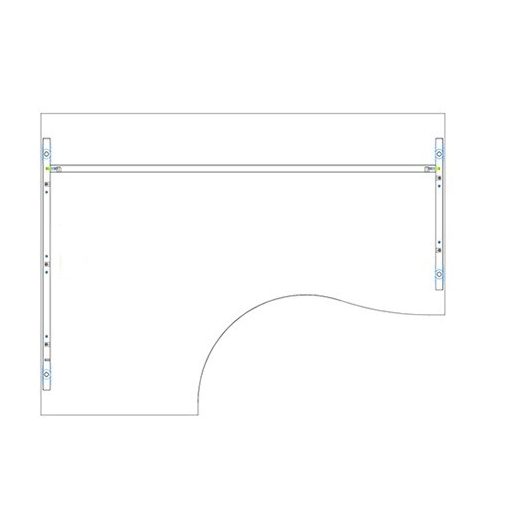 GB 200/140 íróasztal balos kivitelben