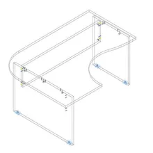 GC 160/120 íróasztal balos kivitelben
