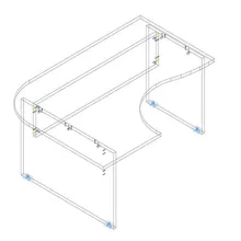 GC 180/120 íróasztal balos kivitelben