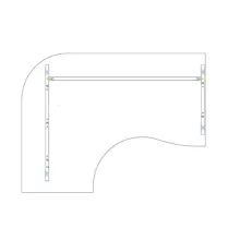 GC 180/120 íróasztal balos kivitelben