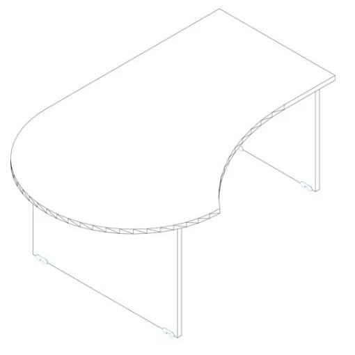 GF 180/120 íróasztal balos kivitelben