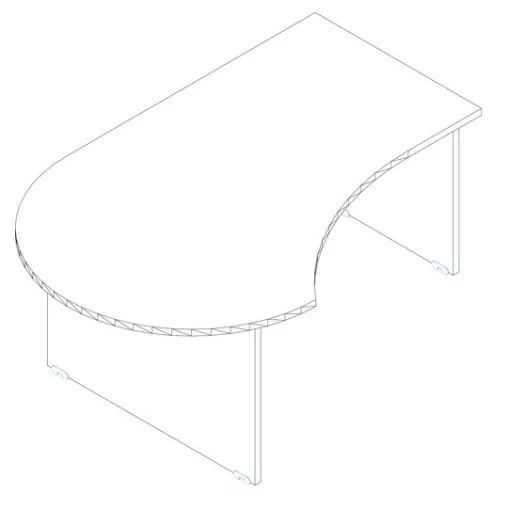 GF 200/120 íróasztal balos kivitelben