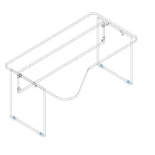 GI 160/110 íróasztal balos kivitelben