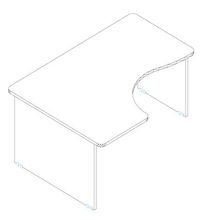 GI 160/120 íróasztal jobbos kivitelben