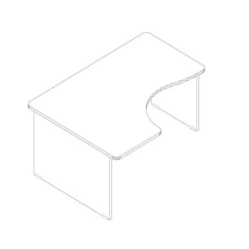 GI 160/120 íróasztal jobbos kivitelben