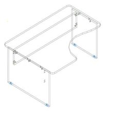 GI 160/120 íróasztal jobbos kivitelben