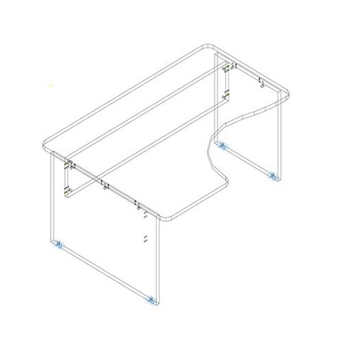 GI 160/120 íróasztal jobbos kivitelben