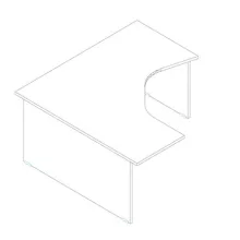 GM 180/160 íróasztal balos kivitelben