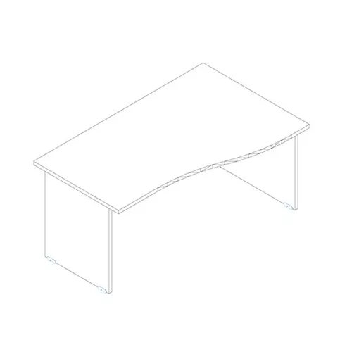 GN 160/100 íróasztal jobbos kivitelben