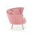 Almond rózsaszín bársony fotel díszpárnákkal