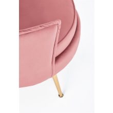 Almond rózsaszín bársony fotel díszpárnákkal