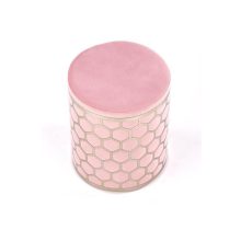 Aqua rózsaszín puff bársony kárpittal