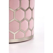 Aqua rózsaszín puff bársony kárpittal