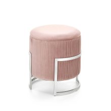 Cricket rózsaszín puff bársony kárpittal