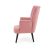 Delgado rózsaszín bársony fotel fekete lábakkal