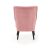 Delgado rózsaszín bársony fotel fekete lábakkal