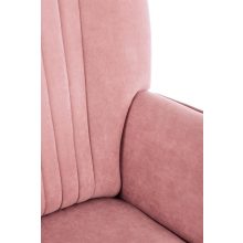 Delgado rózsaszín bársony fotel fekete lábakkal