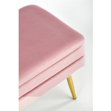 Velva rózsaszín bársony pad tároló funkcióval