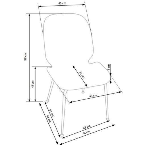 K381 Rózsaszín beltéri éttermi szék