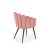   K410 Rózsaszín bársony kárpitozású beltéri éttermi szék fekete fém lábakkal