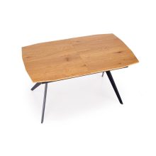 Gustavo modern bővíthető étkezőasztal arany tölgy színben fém lábakkal