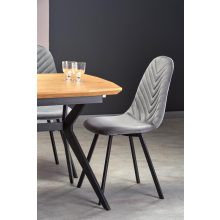 Gustavo modern bővíthető étkezőasztal arany tölgy színben fém lábakkal