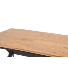 Gustavo modern bővíthető étkezőasztal arany tölgy színben fém lábakkal