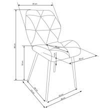 K453 fémvázas étkezőszék