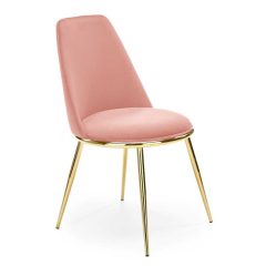   K460 rózsaszín bársony kárpitozású beltéri éttermiszék 