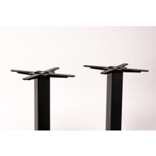 Alfa öntöttvas duo bár asztalláb színterezett váz - fekete színben