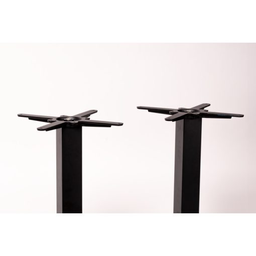 Alfa öntöttvas duo bár asztalláb színterezett váz - fekete színben