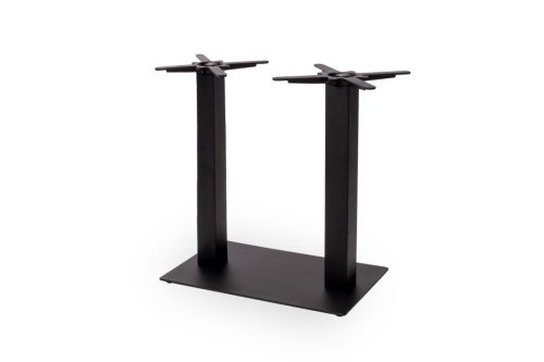 M - Alfa duo öntöttvas asztalláb színterezett váz - fekete színben