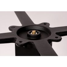 Alfa öntöttvas bár asztalláb színterezett váz - fekete színben