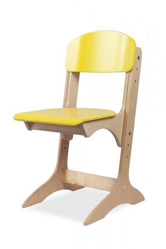 M - Franek sárga óvodai szék állítható magasságú kivitel