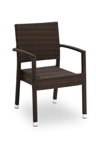 M - Leonardo rattan rakásolható éttermi szék barna színben